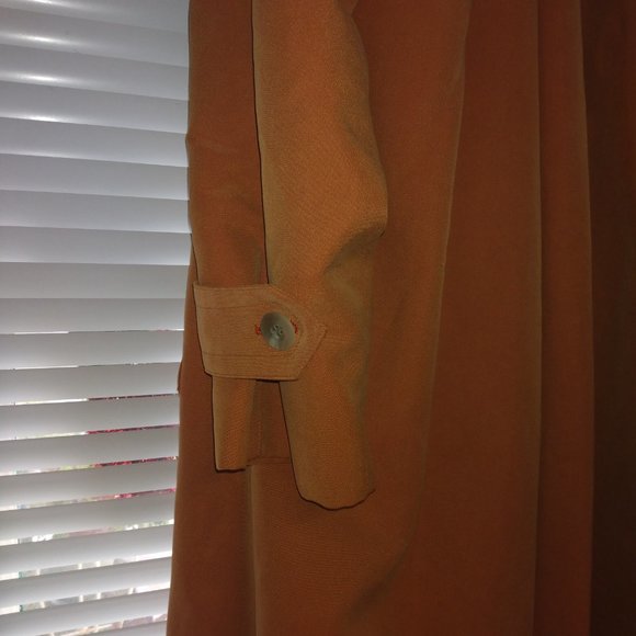 ❤️WOMENS BURBERRY Midi Length Peach Nova Check Lining Trench Swing Coat SZ 4 - Picture 5 of 12